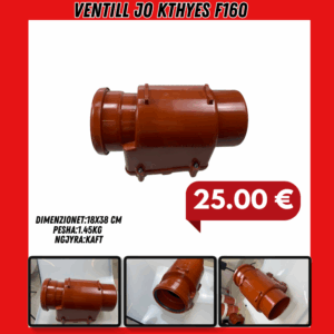 Ventill jo kthyes f160 18x38 cm  1.45kg
