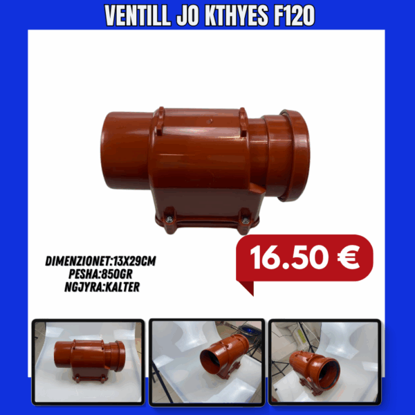 Ventill jo kthyes f120 13x29cm 850gr