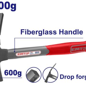 Qekan për murator 600g me dorezë fibra – EMTOP EMHM3306