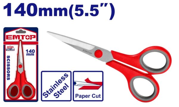 Gërshërë prej çeliku inox 140mm – EMTOP EMSX2655
