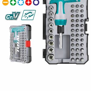 TOTAL SET KACAVIDA ME DOREZË T T-HANDLE 47 COPË (TACSD30476)
