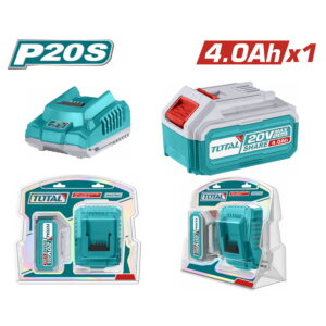 TOTAL SET BATERIE DHE KARIKUES P20S 20V (TFBCPK1214)