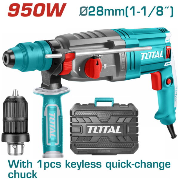 Burmashin TOTAL SDS-PLUS 950W me mbajtëse (TH309288-2)