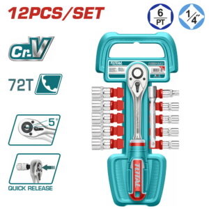 TOTAL SET GIDORE 1/4" 12 copë (THT14114126)